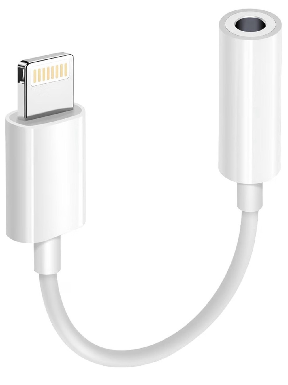 White Lightning to 3.5mm Headphone Adapter - Universal Audio Adapter